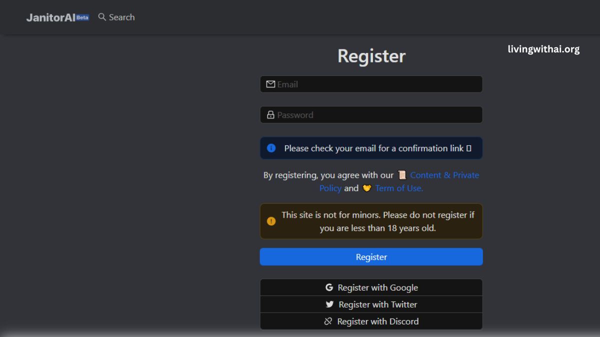 Create Janitor AI Account How to Do Registration