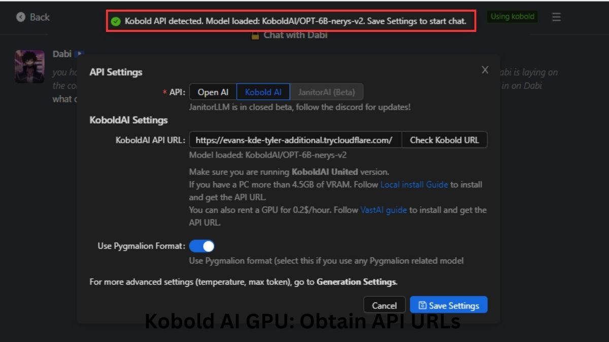 _Google Colab Kobold AI GPU Conect with Janitor AI