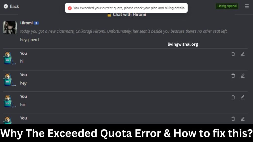 The Exceeded Quota Error?